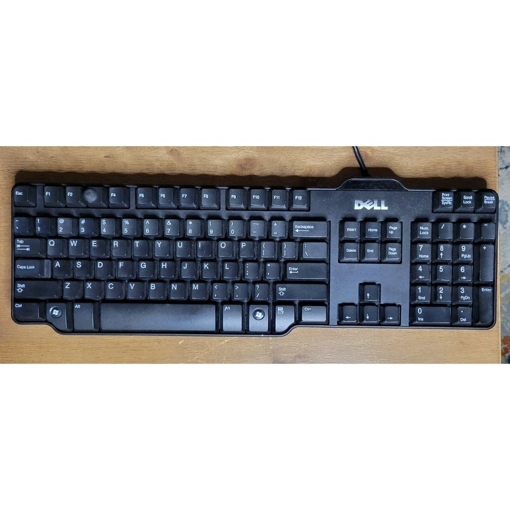 Dell L100 Wired USB Keyboard Black Full‎ Size QWERTY Numeric Keypad U011 REV A02